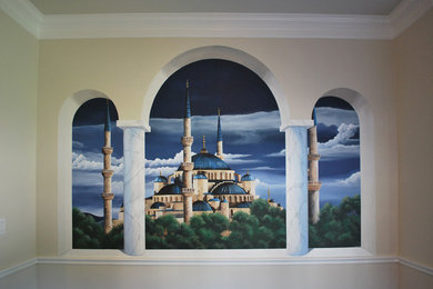 Example of an eclectic living room design in Dallas