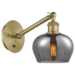 Innovations Lighting - Innovations Lighting 317-1W-AB-G93 Fenton, 1 Light Wall In Art Nouveau S - The Fenton 1 Light Sconce is part of the BallstonFenton 1 Light Wall  Antique BrassUL: Suitable for damp locations Energy Star Qualified: n/a ADA Certified: n/a  *Number of Lights: 1-*Wattage:100w Incandescent bulb(s) *Bulb Included:No *Bulb Type:Incandescent *Finish Type:Antique Brass