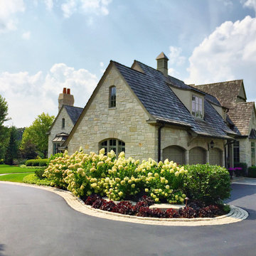 Lake Forest English Country - Terrace and Landscape