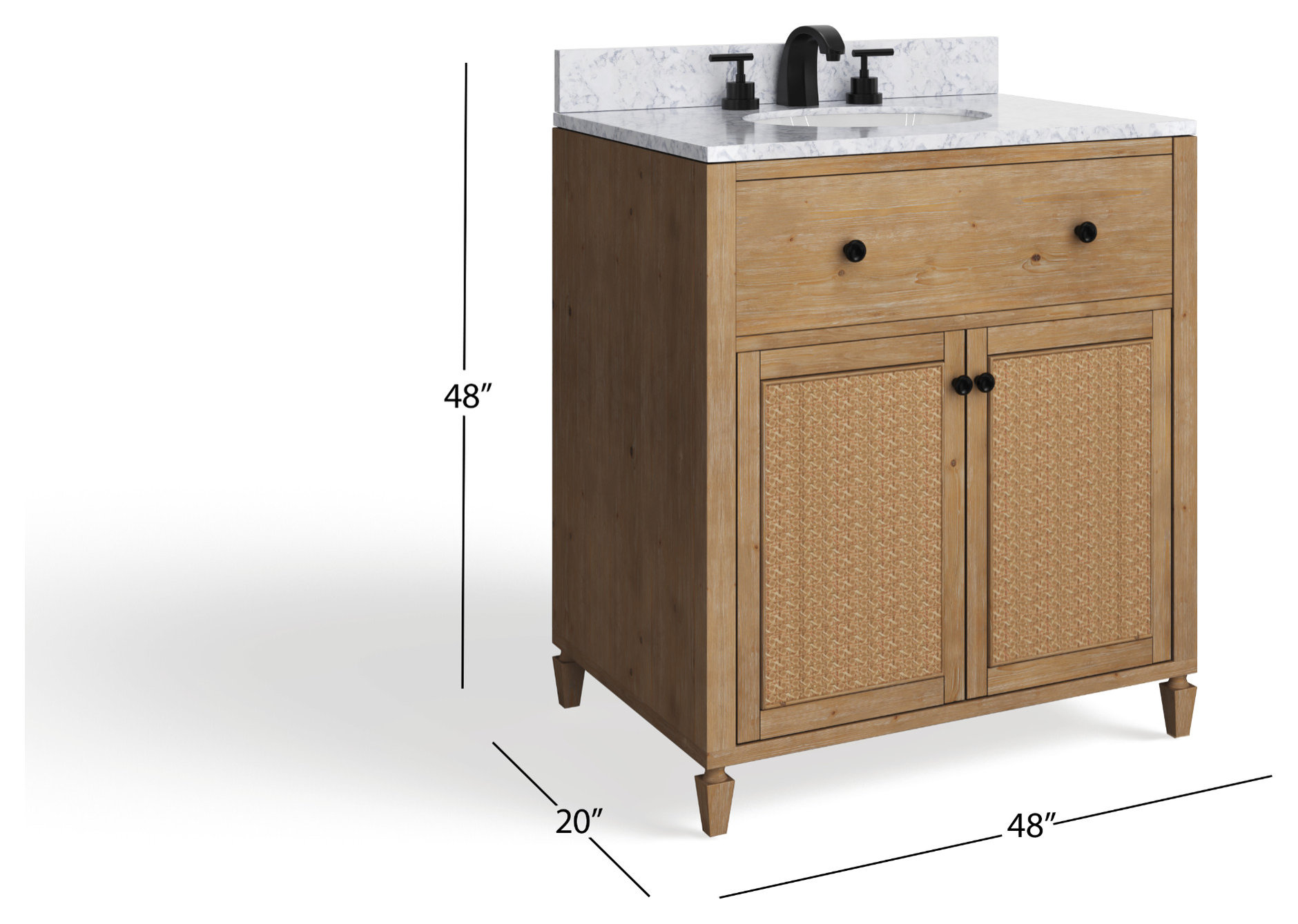 Annie Bathroom Vanity, Weathered Fir, 30", Single Sink, Freestanding