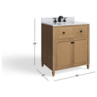 Annie Bathroom Vanity, Weathered Fir, 30", Single Sink, Freestanding