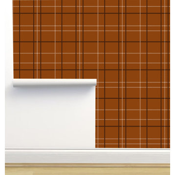 Tartan Copper Wallpaper, Sample 12"x8"