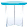 Ally Acrylic Accent Table, Turquoise