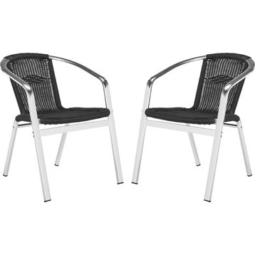Wrangell Stackable Arm Chair (Set of 2) - Black