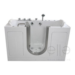 60" x 30" ELLA COMPANION 03085 SOAKER TWO SEAT ADA WALK-IN ALCOVE BATH TUB - Bathtubs
