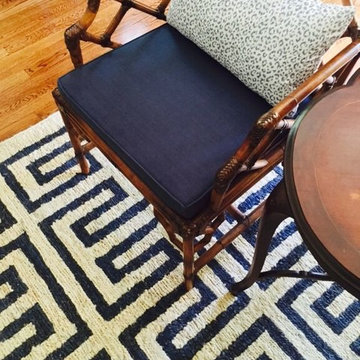 Navy and White Living Space