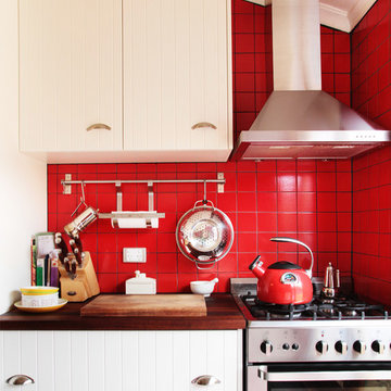 Red Splashback Kitchen