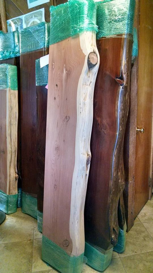 A Cedar Mantel, Stained Cedar Fireplace Mantel