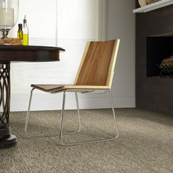 Beige Patterned Carpet - Flooring