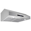 Cosmo 30" 380 CFM Ducted Under Cabinet Range Hood in Stainless Steel