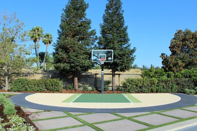 Photo of a mid-sized backyard outdoor sport court in San Francisco.