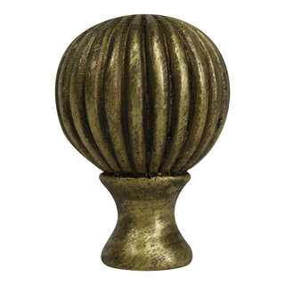 Fluted Ball Lamp Finial, 2 1/8 Tall - Traditional - Lighting