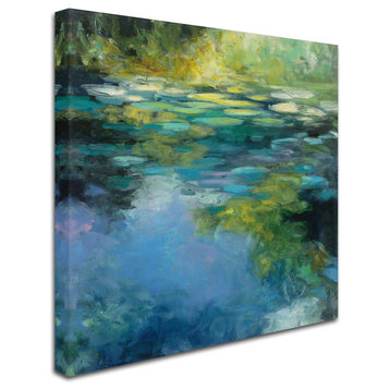 Julia Purinton 'Water LiIies III' Canvas Art, 35" x 35"