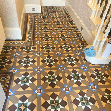 Victorian Tiled Hallway Floor Fully Restored in Newton Mearns, Glasgow