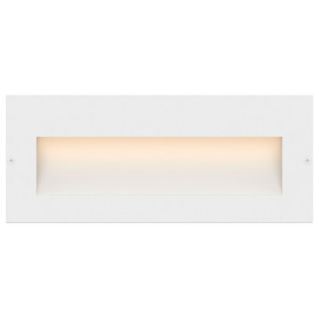 2.5W 1 LED Outdoor Step Light - 8 Inches Wide by 3.25 Inches High-Satin White
