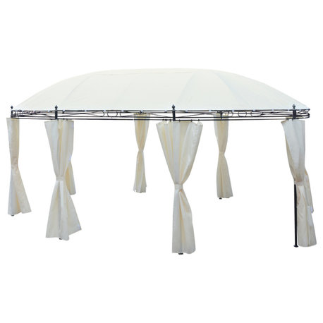 vidaXL Gazebo Outdoor Canopy Tent Patio Pavilion Sunshade Party Tent White