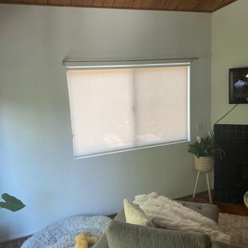 Transform Your Family Room with Master Blinds' Sheer Roller Shades!