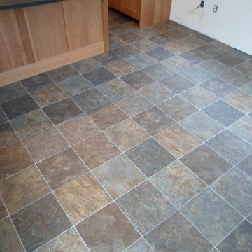 Kitchen Sheet Vinyl tile look Tarkett