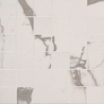 MSI NVEN2X2-C White Vena - 2" Square Mosaic Tile - Matte Ceramic - White