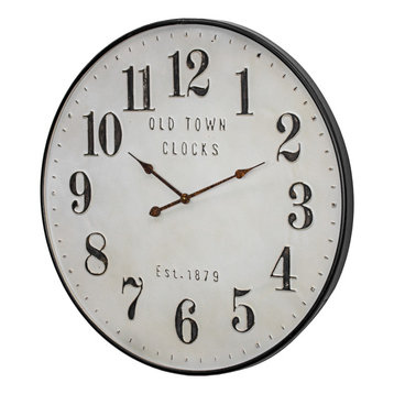 The 15 Best Oversized Wall Clocks For 2022 Houzz - Pinnacle Oversized Black And Bronze Metal Wall Clock