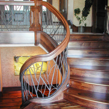 Custom Hand-carved Handrail
