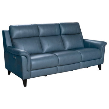 Kester Power Reclining Sofa With Power Head Rests, Masen Bluegray
