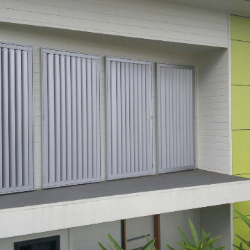 Stylish Privacy with Aluminum Shutters
