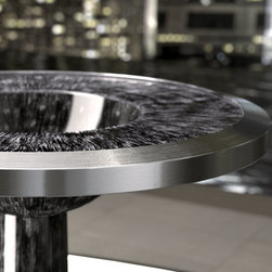 Fancy Free Standing Bathroom Sink | Silver Black - Bathroom Sinks