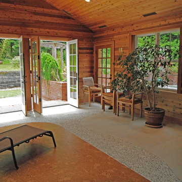 We removed an abandoned swim spa and created this fitness room