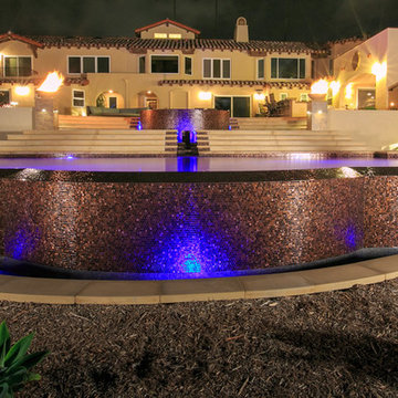 San Diego & Orange County Pool Design with Water & Fire Elements
