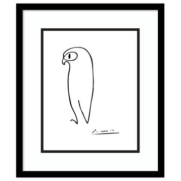 Framed Wall Art Print Owl by Pablo Picasso 17x20