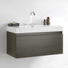 Fresca Mezzo 39" Modern Bathroom Cabinet, Gray Oak