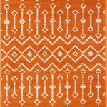 Unique Loom - Rug Unique Loom Moroccan Trellis Orange Rectangular 3'3x5'3 - With pleasant geometric patterns based on traditional Moroccan designs, the Moroccan Trellis collection is a great complement to any modern or contemporary decor. The variety of colors makes it easy to match this rug with your space. Meanwhile, the easy-to-clean and stain resistant construction ensures it will look great for years to come.
