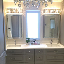Master vanity window lighting