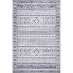 nuLOOM - nuLOOM Jenine Southwestern Machine Washable Area Rug, Gray 5' x 8' - Add the finishing touch to your home with our southwestern machine washable area rug. Made from sustainably-sourced, premium recycled synthetic fibers, this washable area rug is made to withstand regular foot traffic. Our machine-washable collection is functional and stylish to keep up with your busy lifestyle. Simply roll your rug up, throw it in the washing machine, and you're done! Kick back and relax with our pet-friendly and easy to clean area rugs.