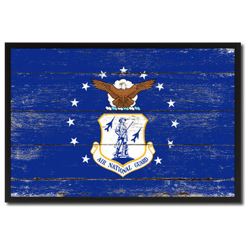 US Air National Guard Military Flag Canvas Print, 19"x28"