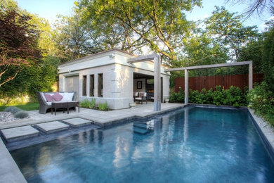 Inspiration for a contemporary rectangular pool remodel in Toronto