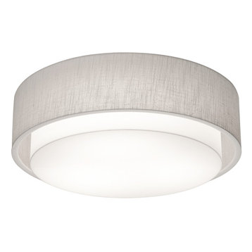 Sanibel LED Ceiling, White Finish, Linen White, 23"