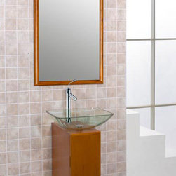 Modern Glass Slim Vanity Set - Bathroom Vanities And Sink Consoles