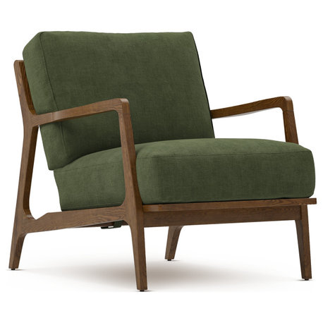 Valencia Ella Fabric Accent Chair, Olive Green