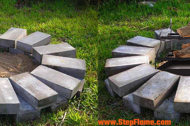 OUTDOOR FIRE PIT w/STEPFLAME