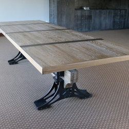 Cerused Oak Truss Dining Table - Dining Tables