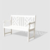 Vifah Bradley Outdoor Bench in White