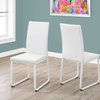 Leather-Look Dining Chairs, Set of 2, White/White
