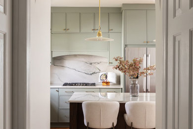Inspiration for a transitional kitchen remodel in Raleigh
