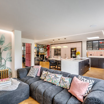 Pink and Black Kitchen St Albans