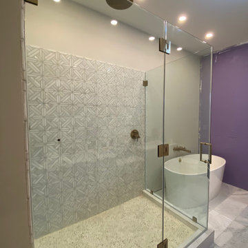 1/2'' thickness clear tempered glass corner 90 degrees swing shower door