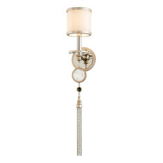 Bliss Wall Sconce, Topaz Leaf Finish, White Pearl Glass Shade