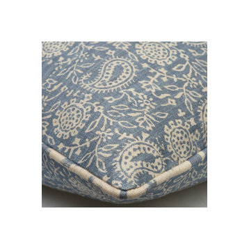 Paisley Print Cushion, Andrew Martin Sunflower, Blue