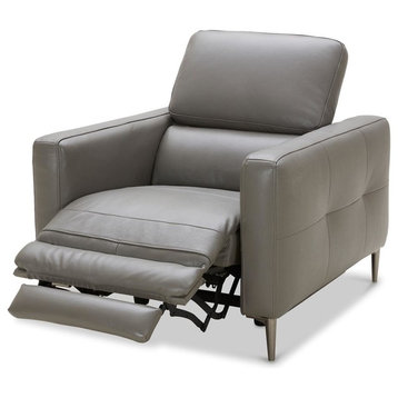 Modern Slate Leather Reno Reclining Chair